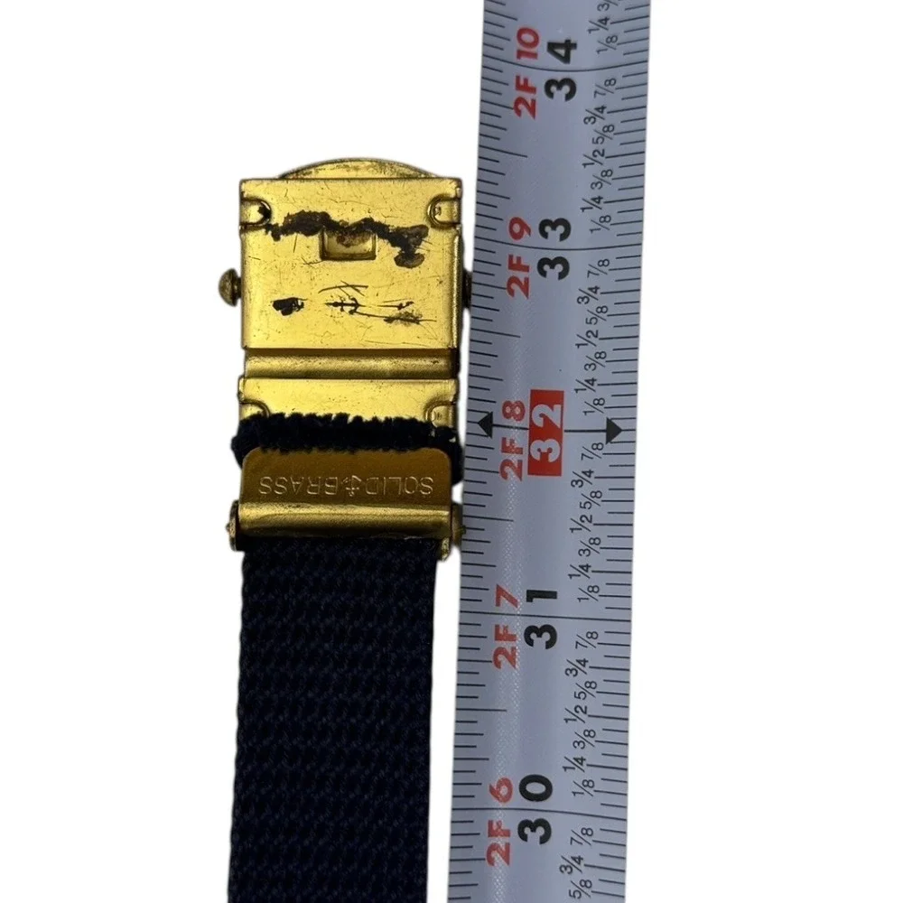 Boy Scouts of America Belt Solid Brass Buckle Uniform Web Adjustable 32inch D14Q
